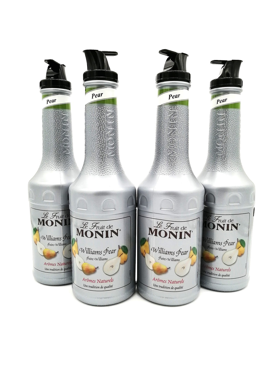 4 Bottles 1 Litre MONIN Pear Fruit Puree