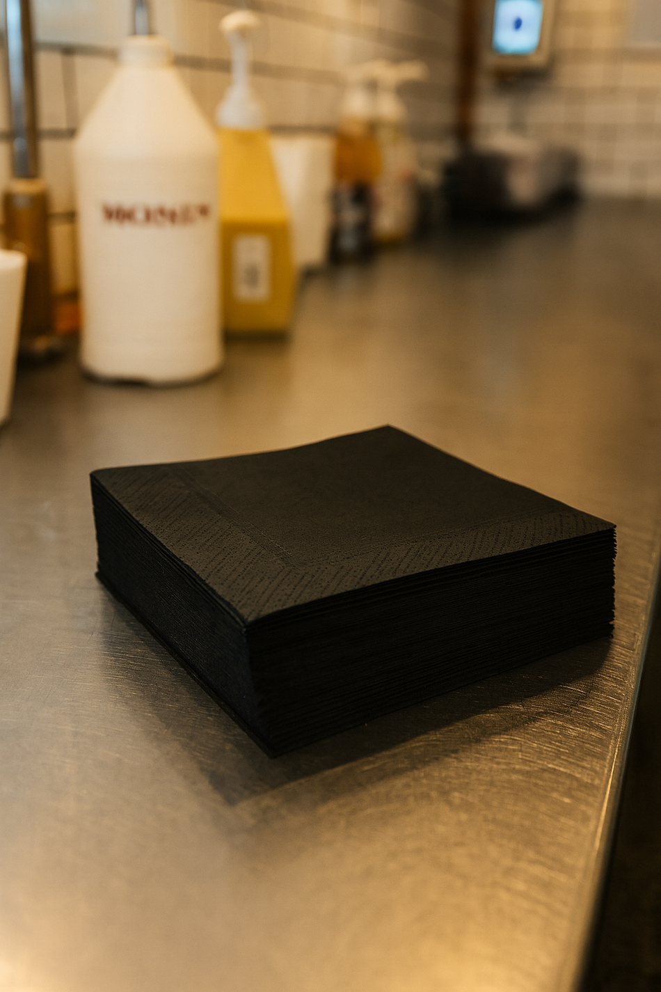 2000pcs Black 33 x 33cm 2 Ply Napkins (Swantex)