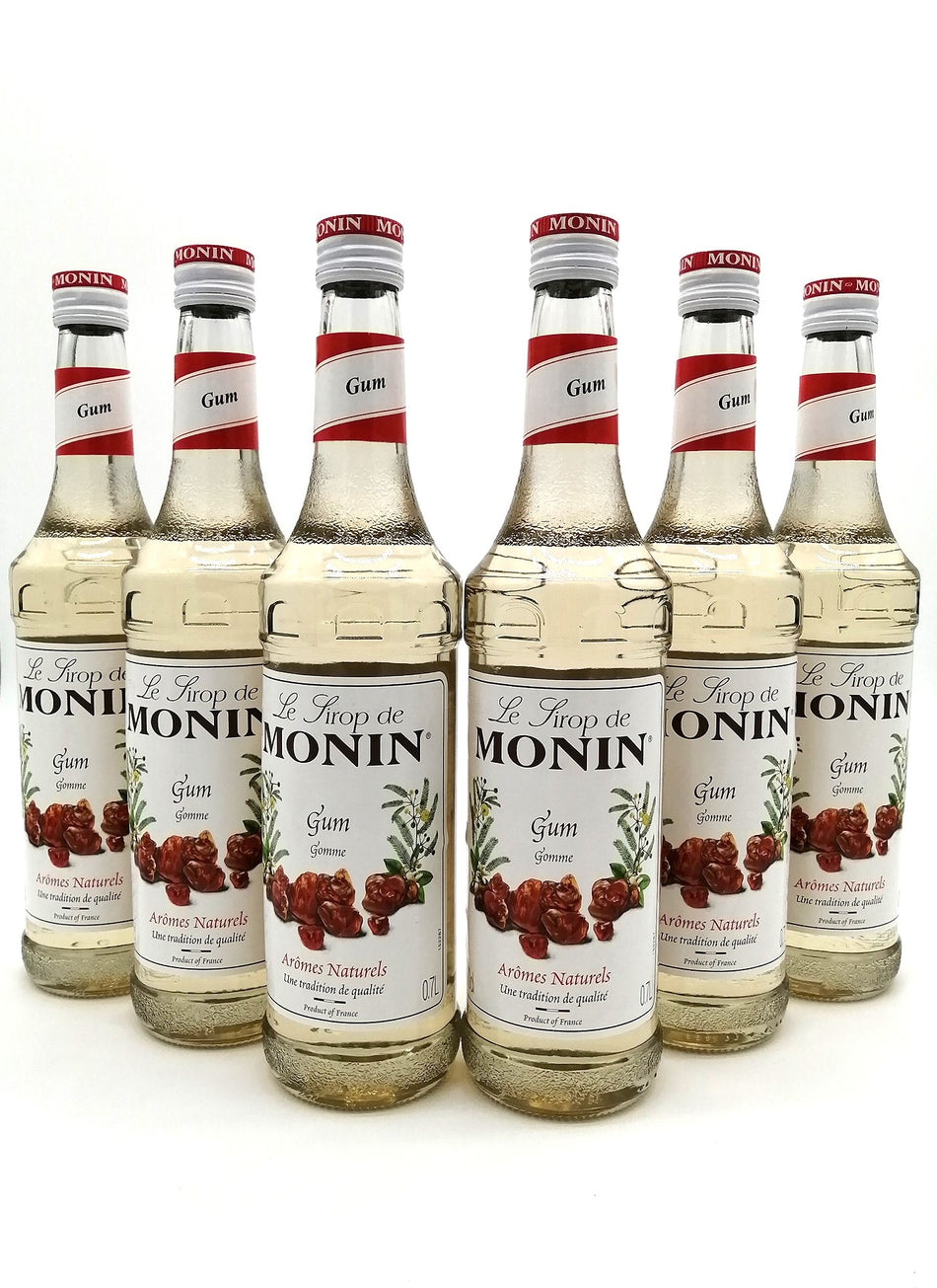 6 Bottles 70cl MONIN Gum (Gomme) Drink Syrup