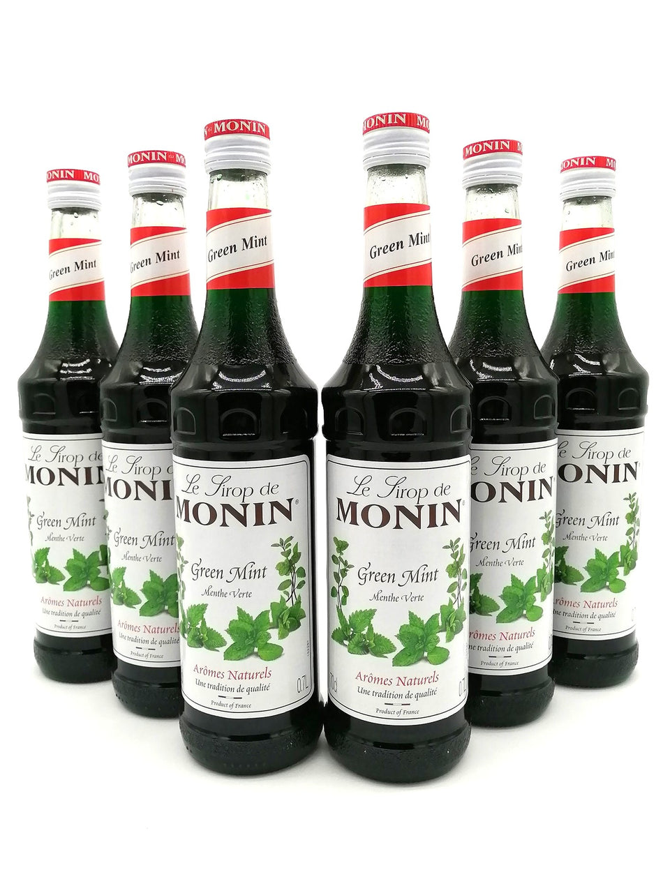 6 Bottles 70cl MONIN Mint Green Drink Syrup