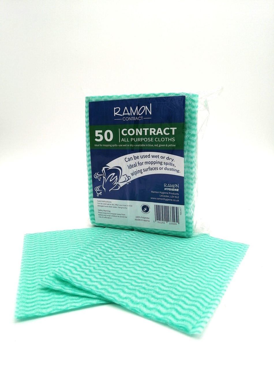 50 pcs Green All Purpose Cloths