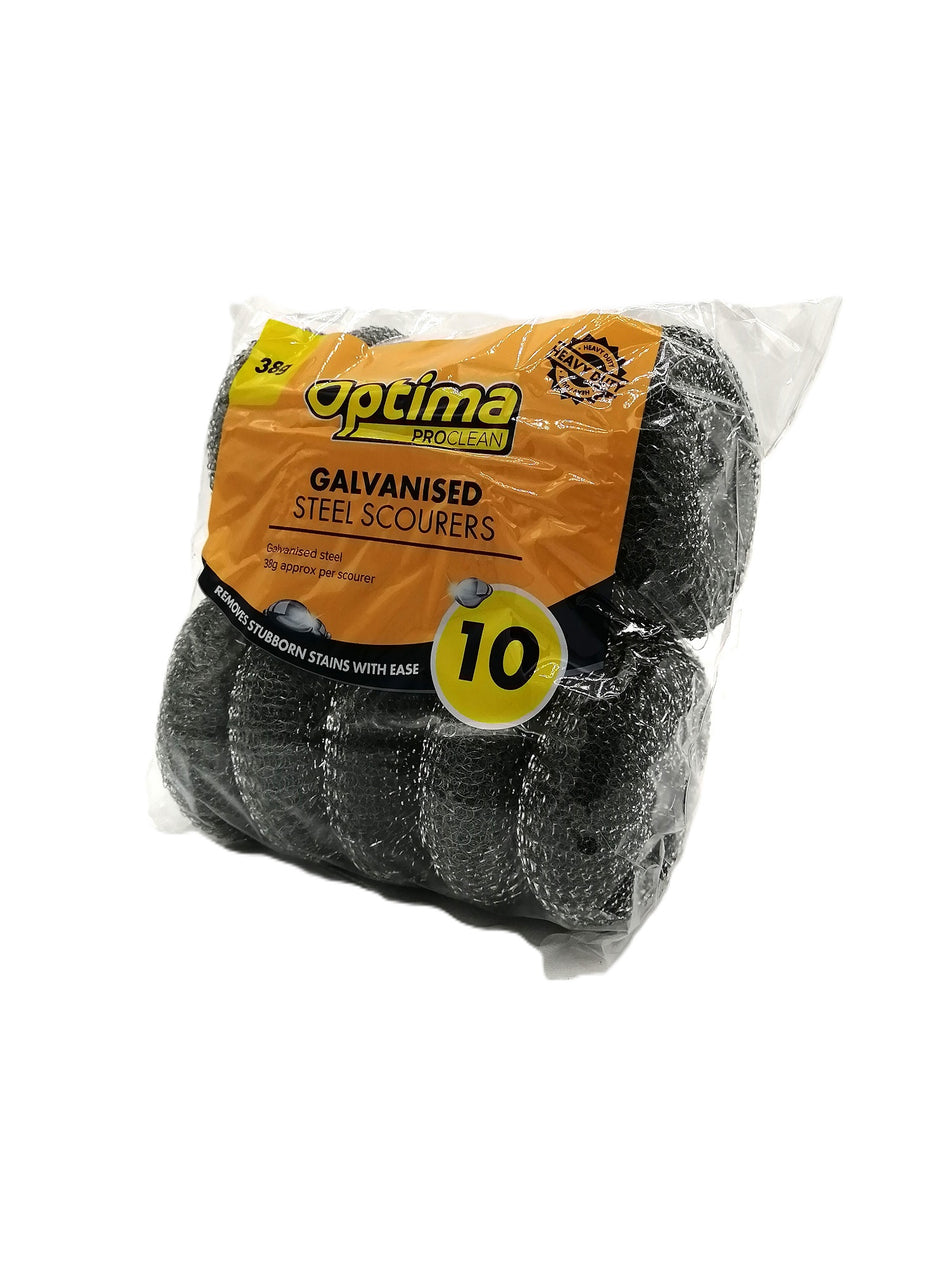 10pcs Galvanised Steel Scourers