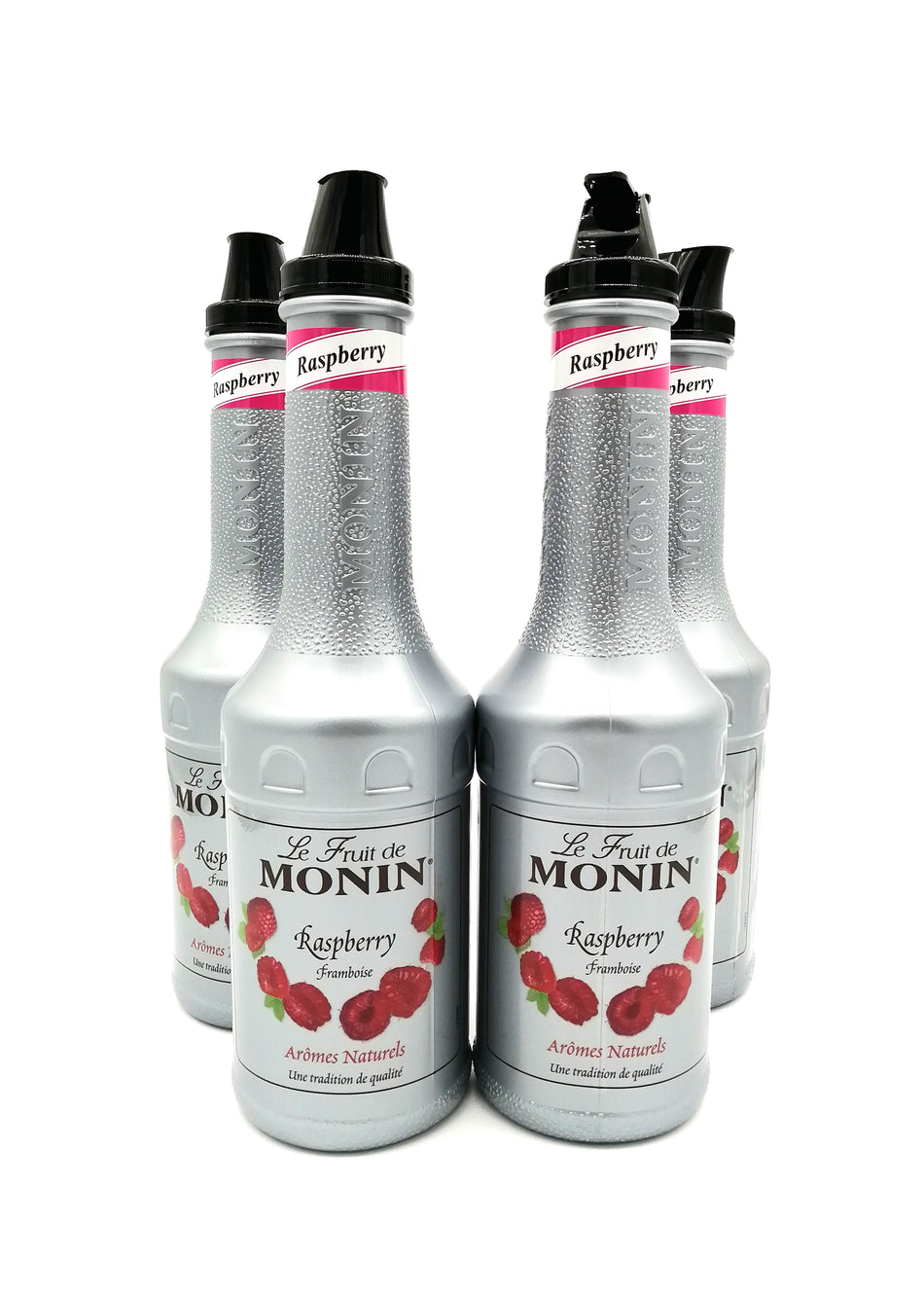 4 Bottles 1 Litre MONIN Raspberry Fruit Puree