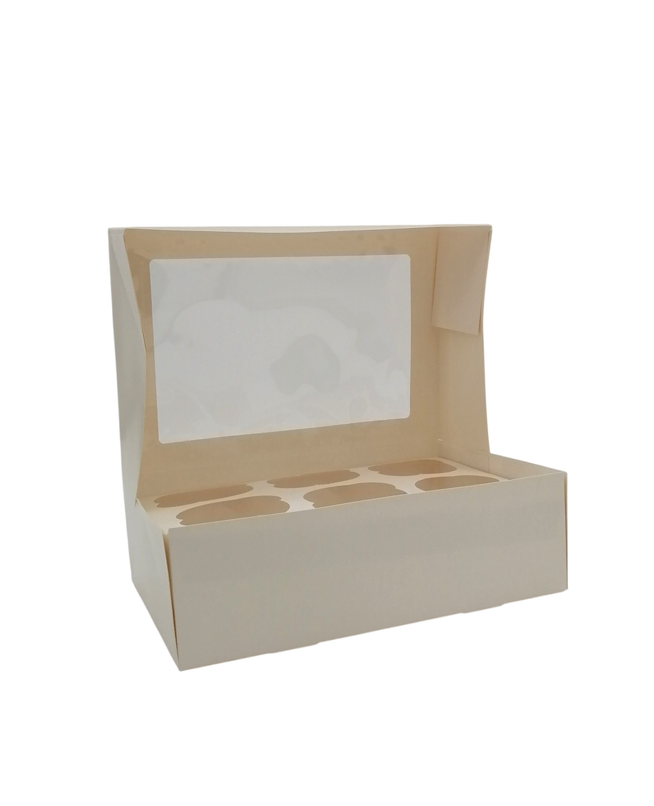4pcs White Cupcake Boxes