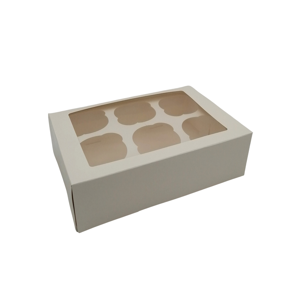 4pcs White Cupcake Boxes