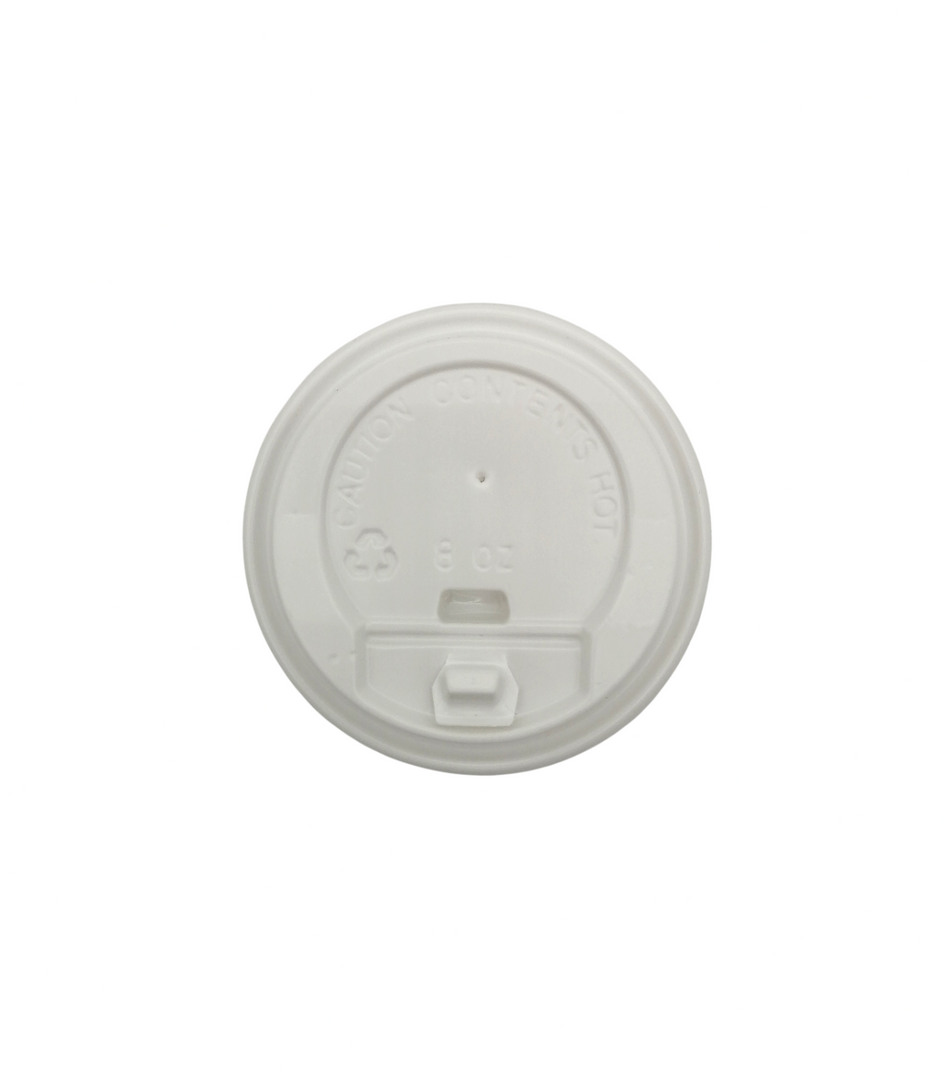 1000 pcs 8oz White Plastic Coffee Cup Lids