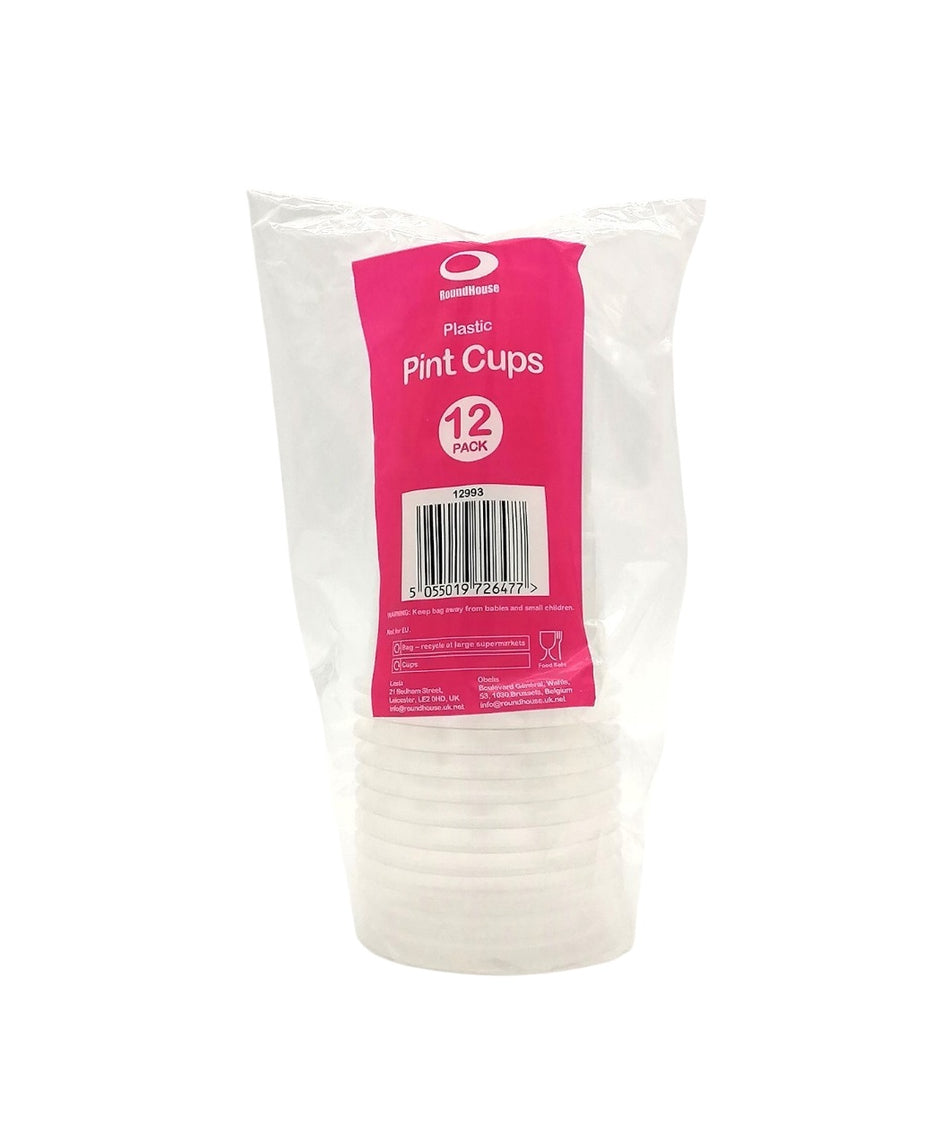 216pcs 20oz/Pint Clear Plastic Disposable Cups