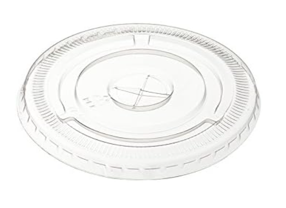 1000 pcs 12oz PET Clear X Cut Flat Smoothie Cup Lids