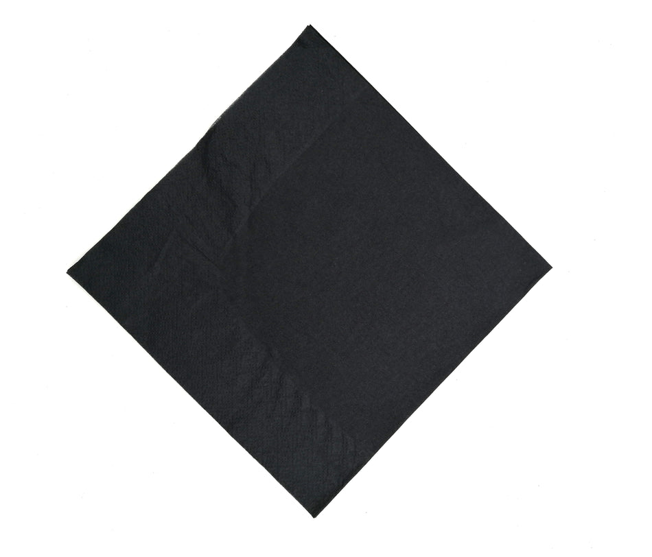 2000pcs 33cm 2ply Black 4 Fold Napkins