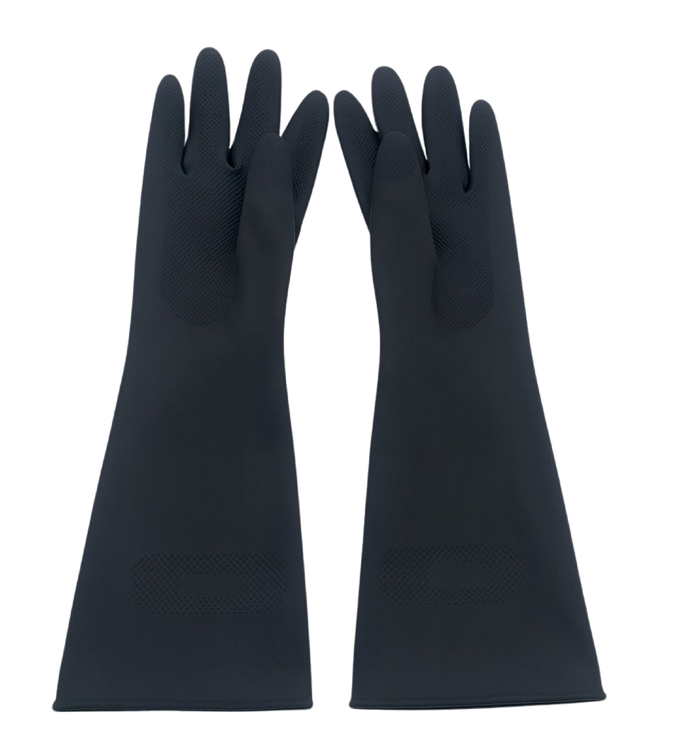5 Pairs Rubber Gloves Black Size L