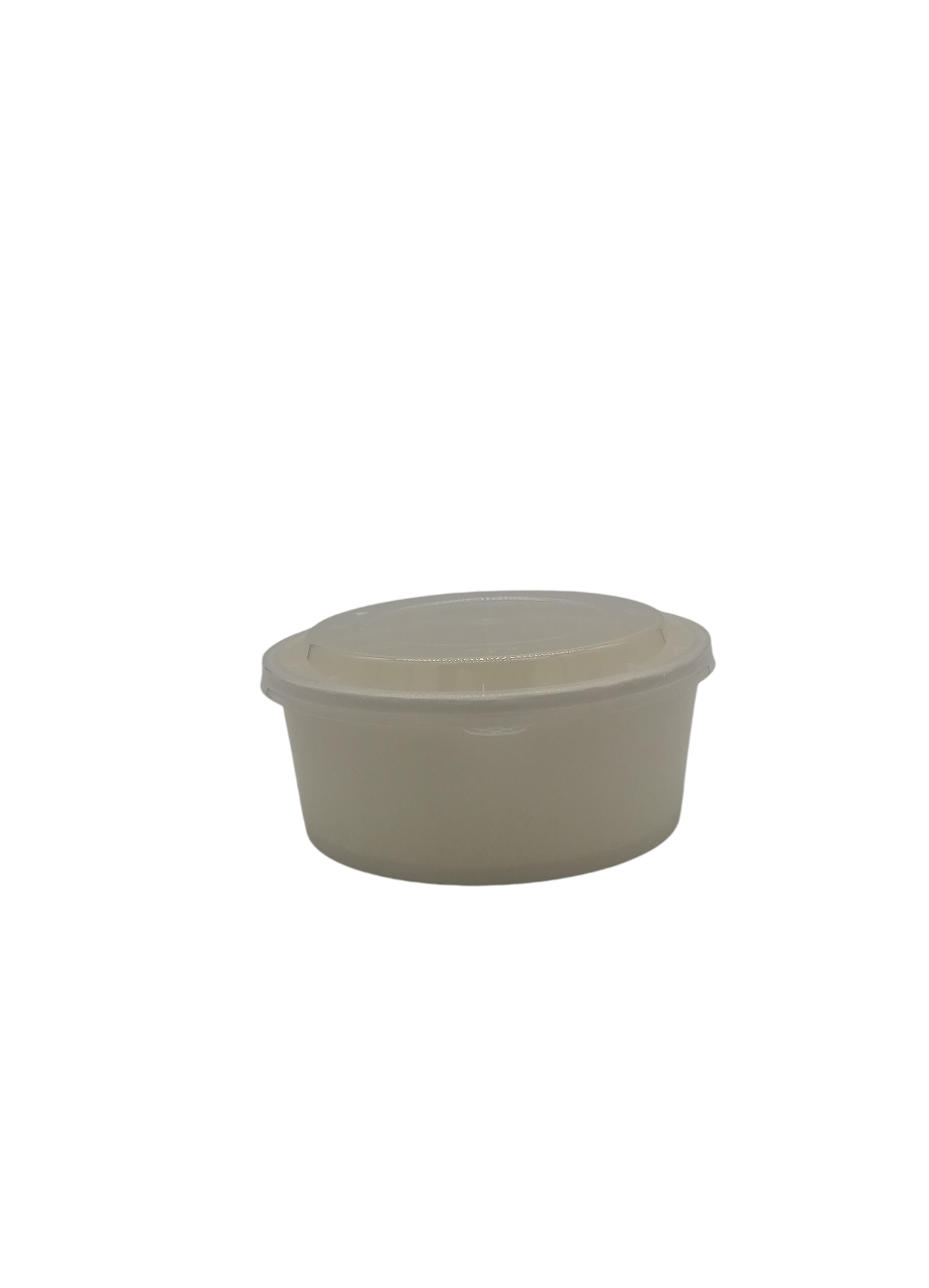 300 pcs 750cc 26oz White Food Bowls & Lids