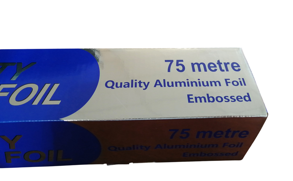 6 Rolls 450mm x 75m heavy Duty Catering Foil Roll - Retail Rolls