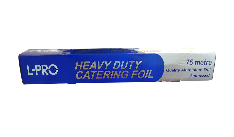 6 Rolls 450mm x 75m heavy Duty Catering Foil Roll - Retail Rolls