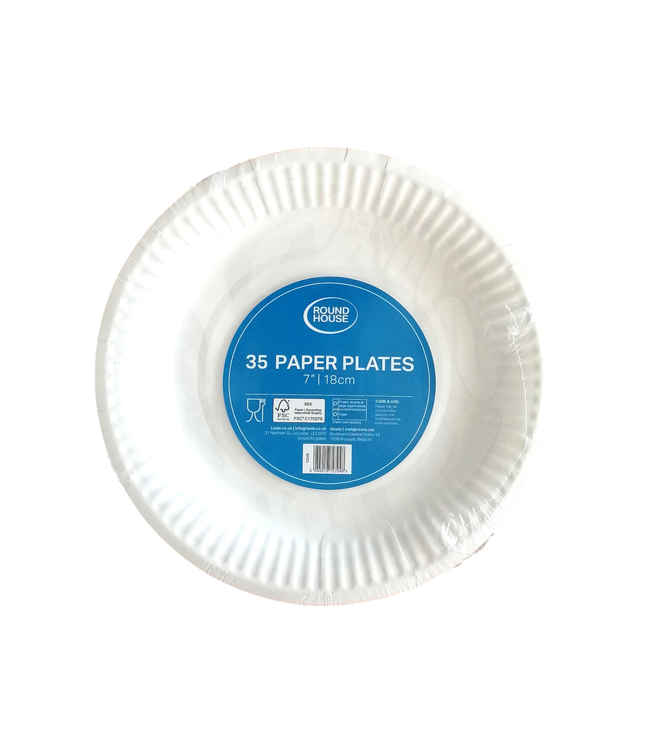 840 pcs (35 Per Pack) 7" (178mm) Round Paper Plates