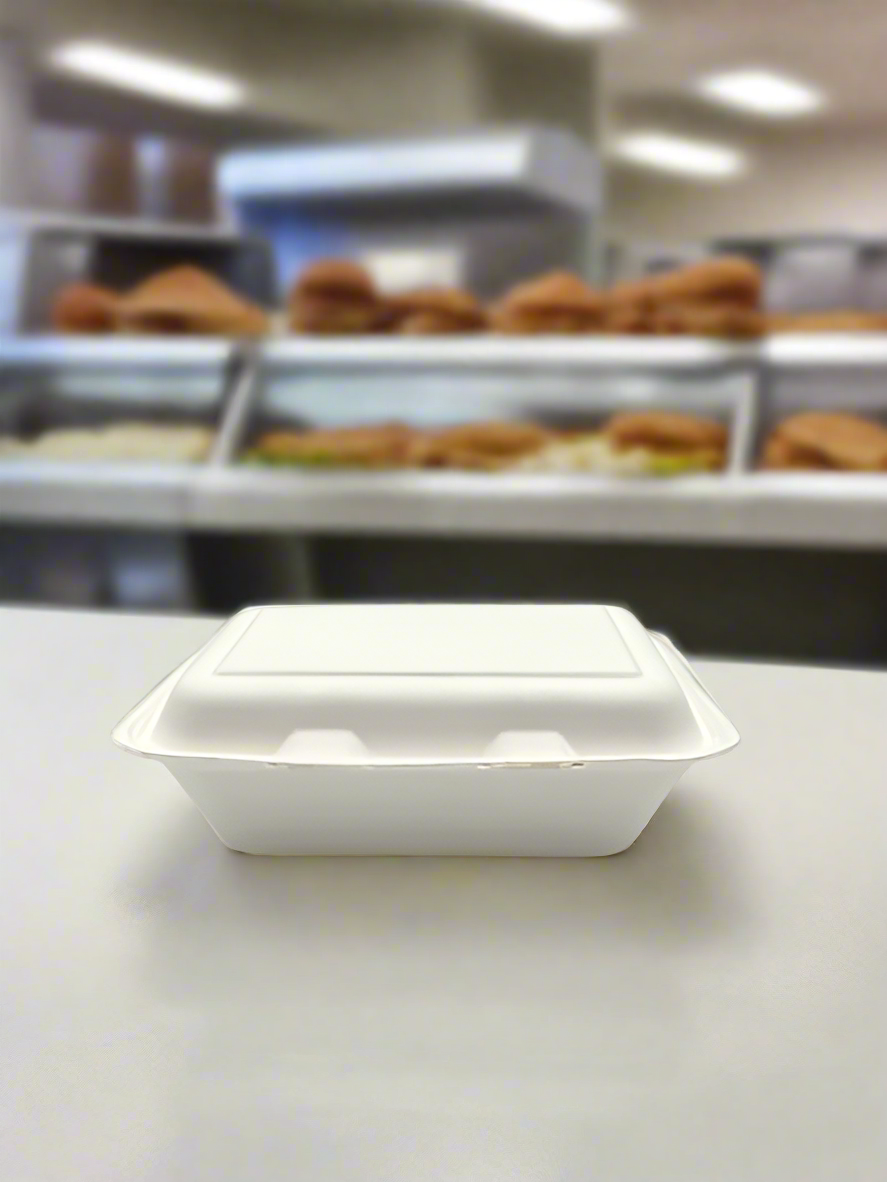 500 pcs 7" x 5" Bagasse Takeaway Burger Box