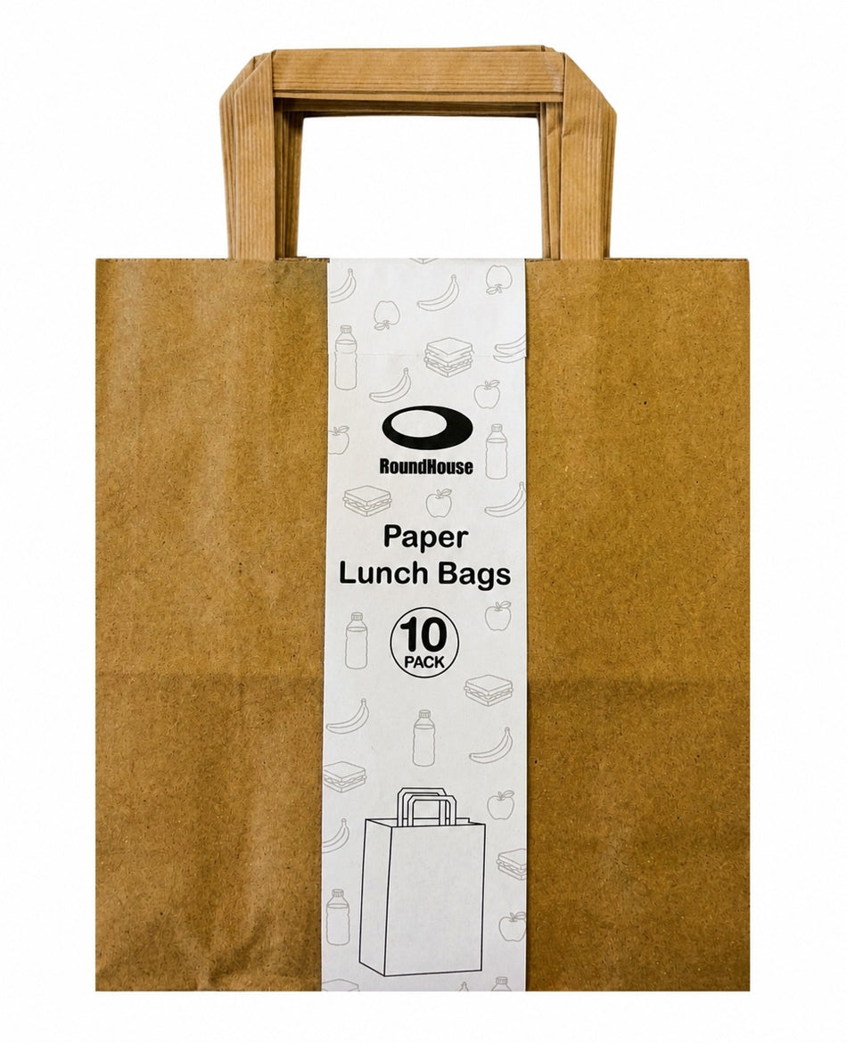 240 pcs RoundHouse Brown Paper Lunch Bags